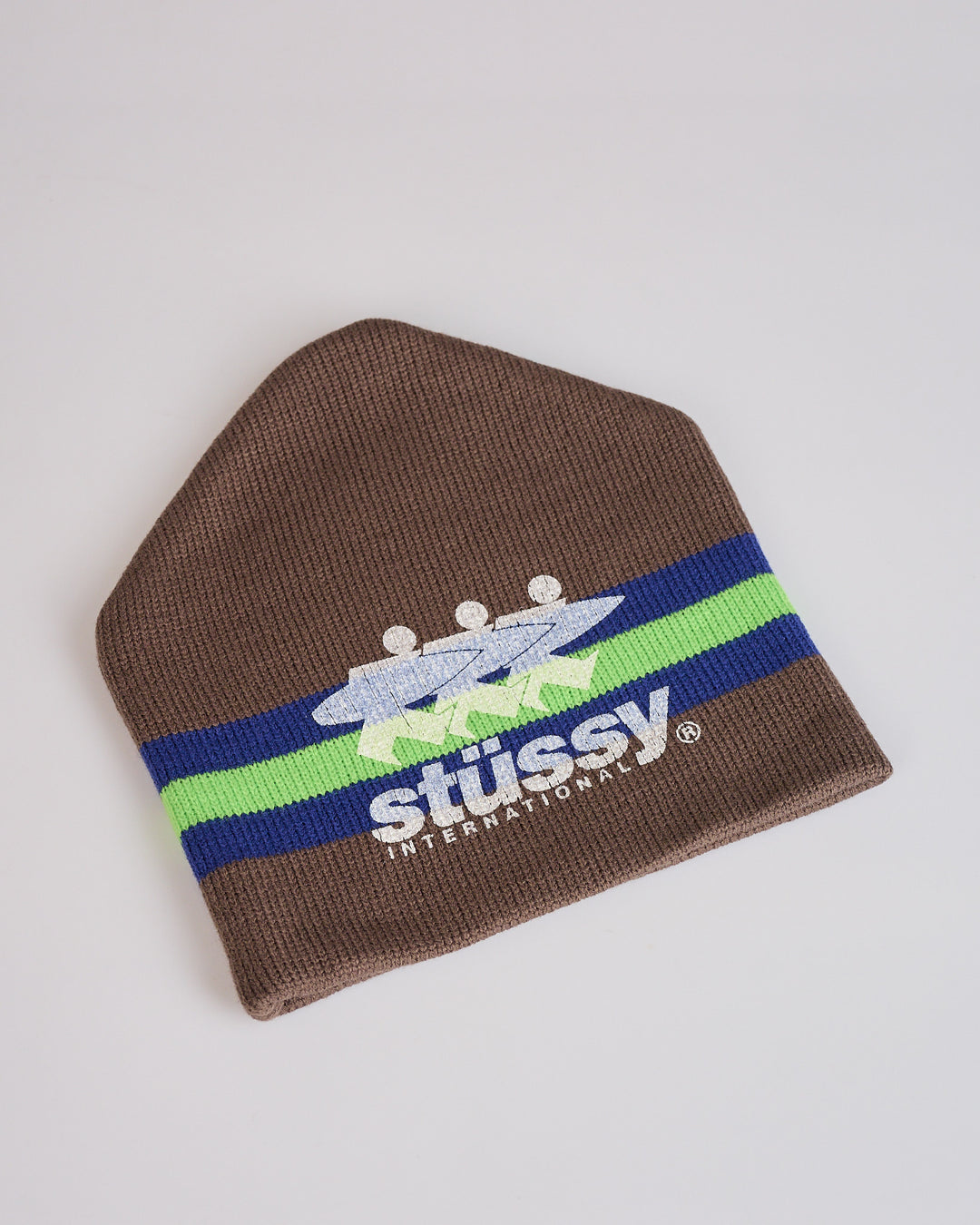 Stussy Stripe Ski Beanie Tan