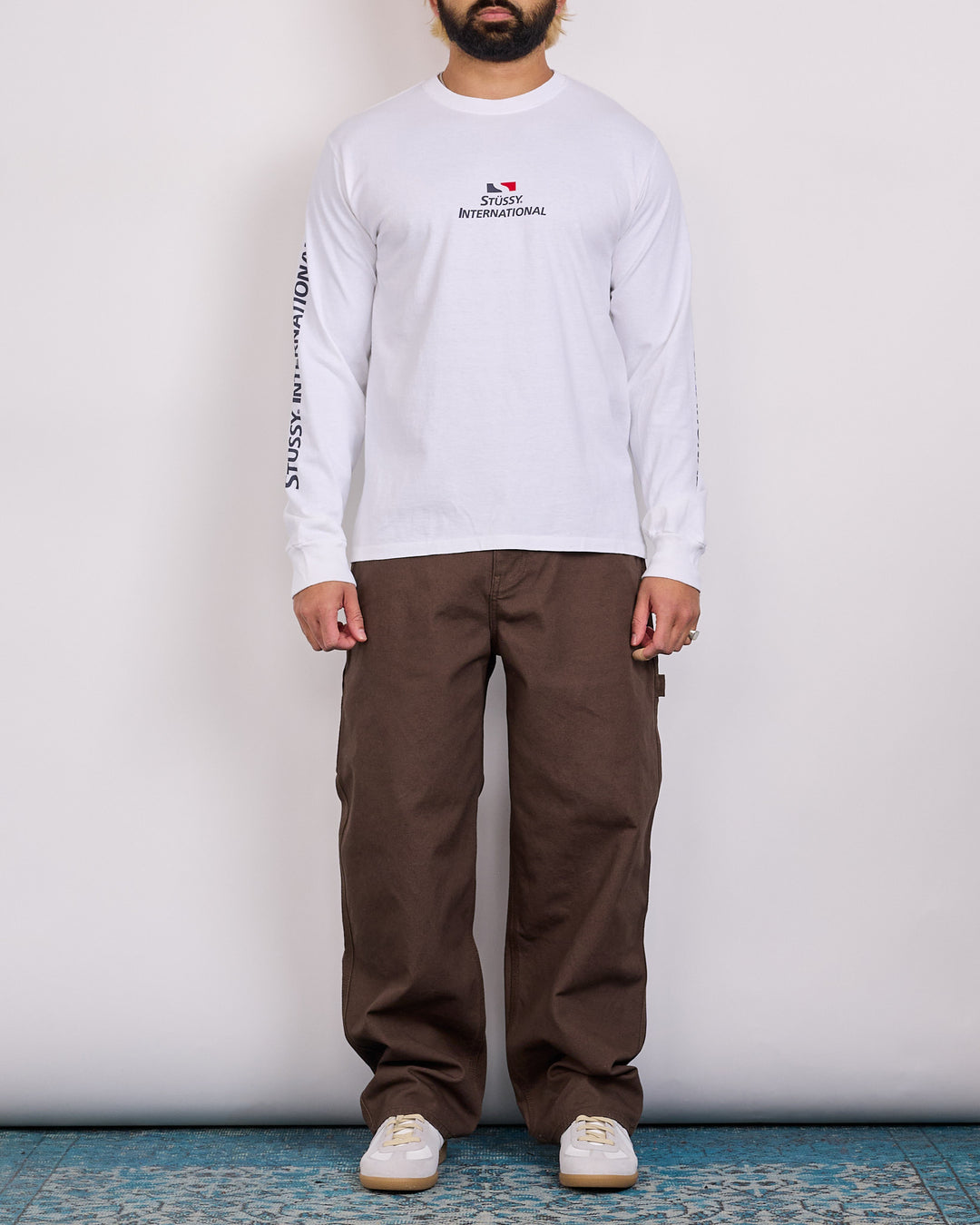 Stussy Stussy International LS T-Shirt White