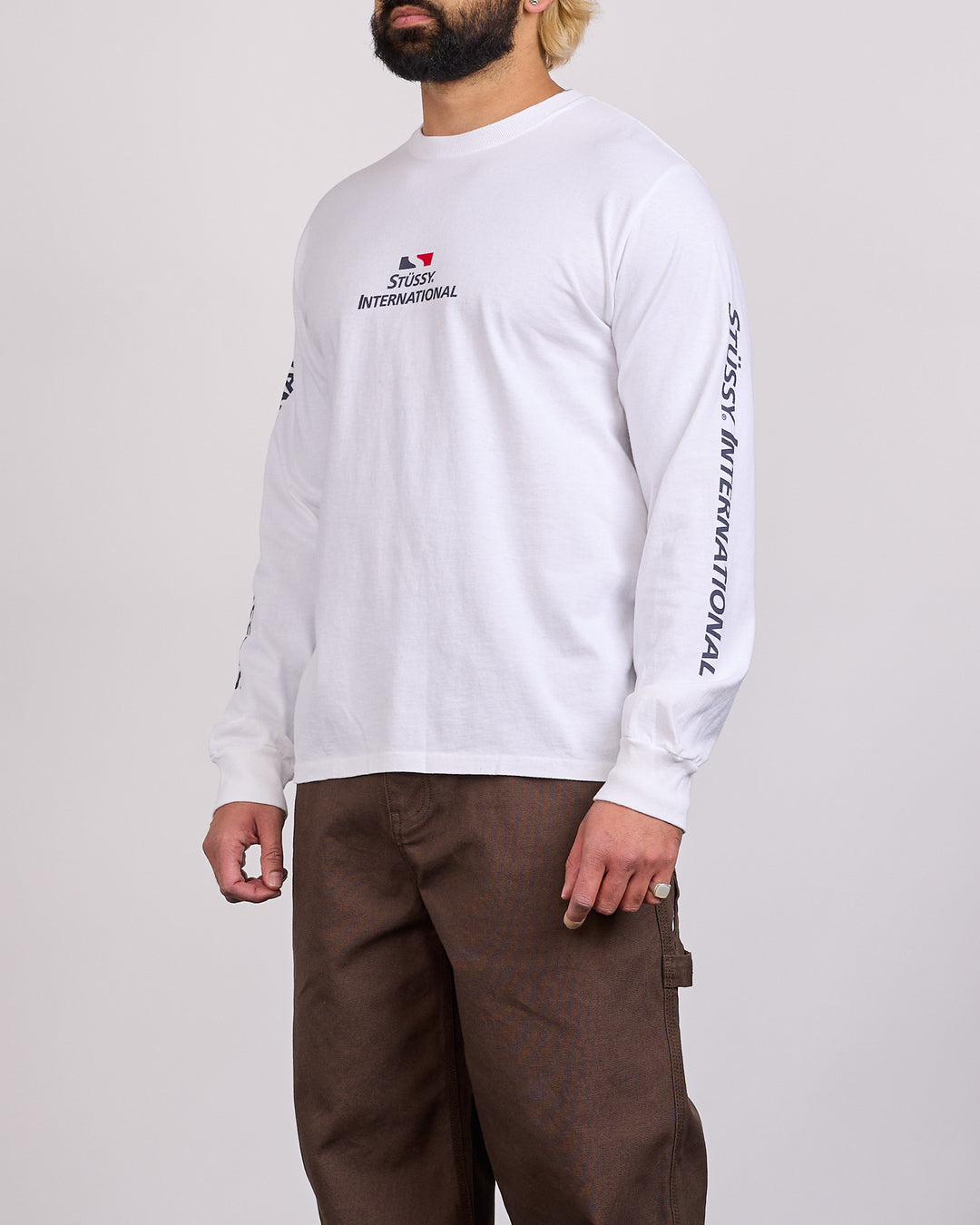 Stussy Stussy International LS T-Shirt White