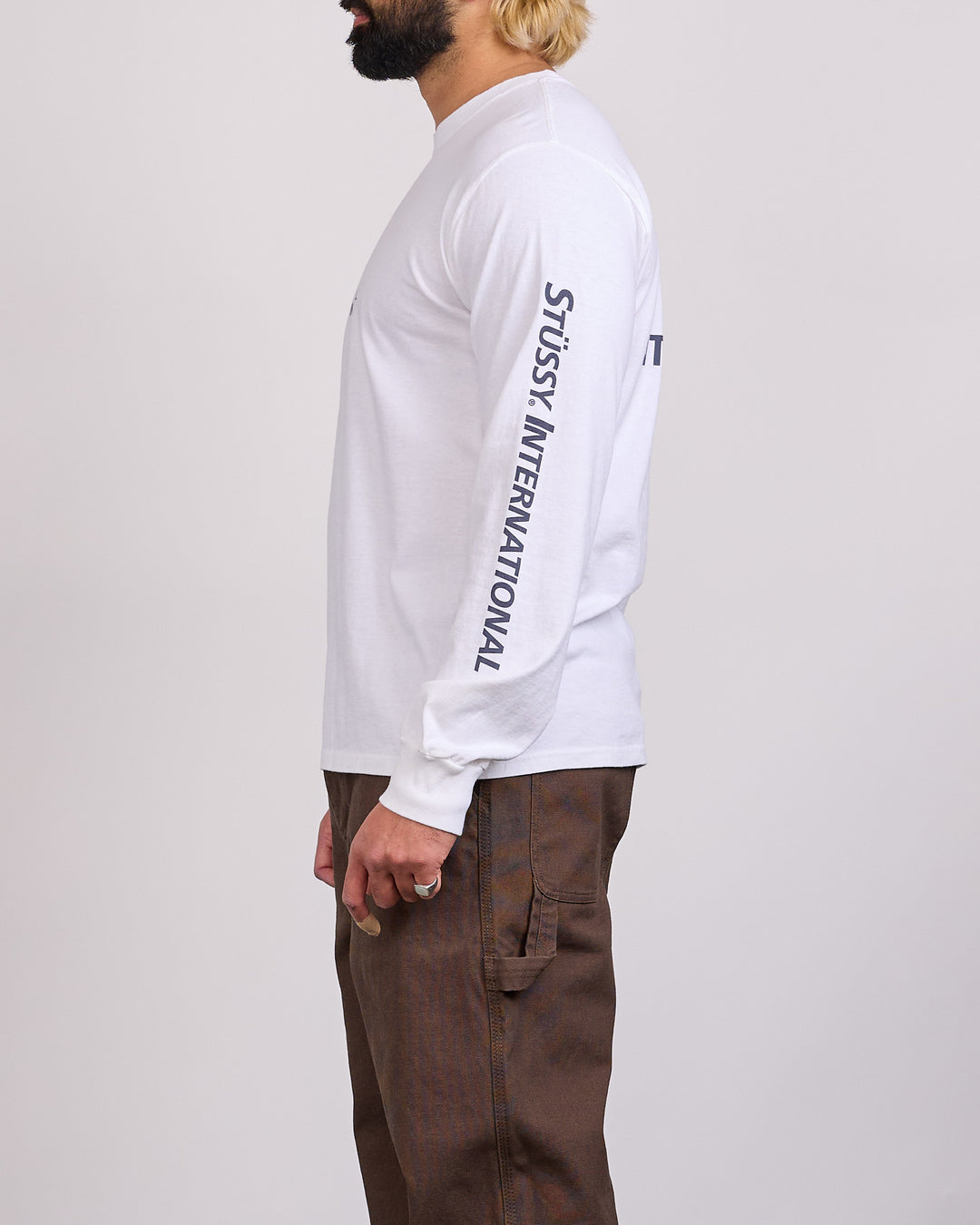 Stussy Stussy International LS T-Shirt White