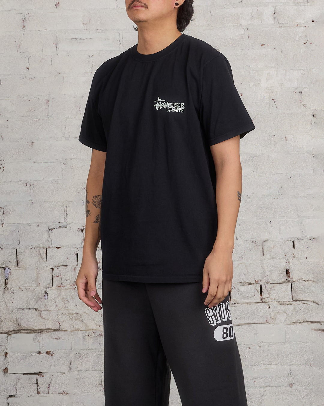 Stussy Superior Quality Pigment Dyed T-Shirt Black