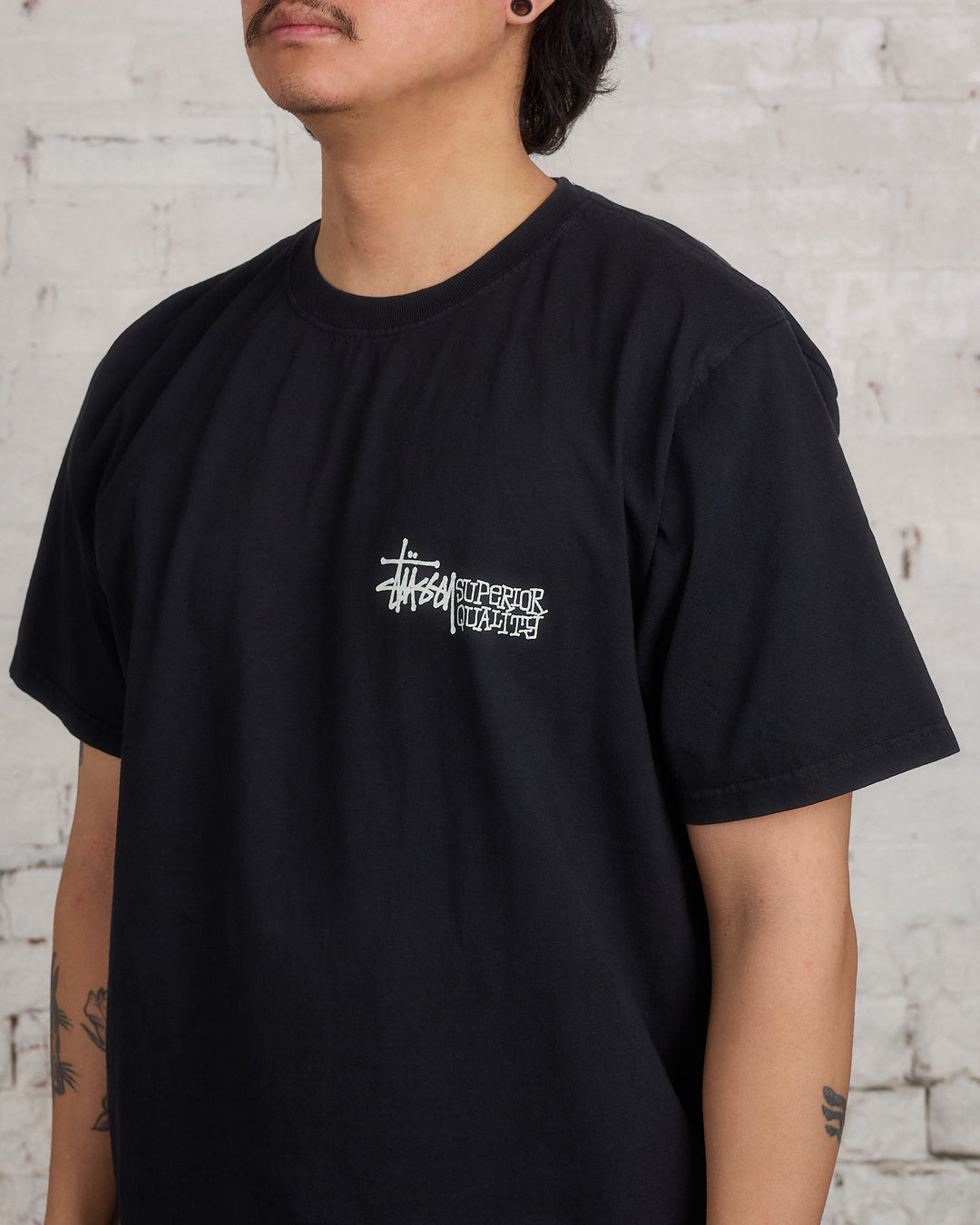 Stussy Superior Quality Pigment Dyed T-Shirt Black