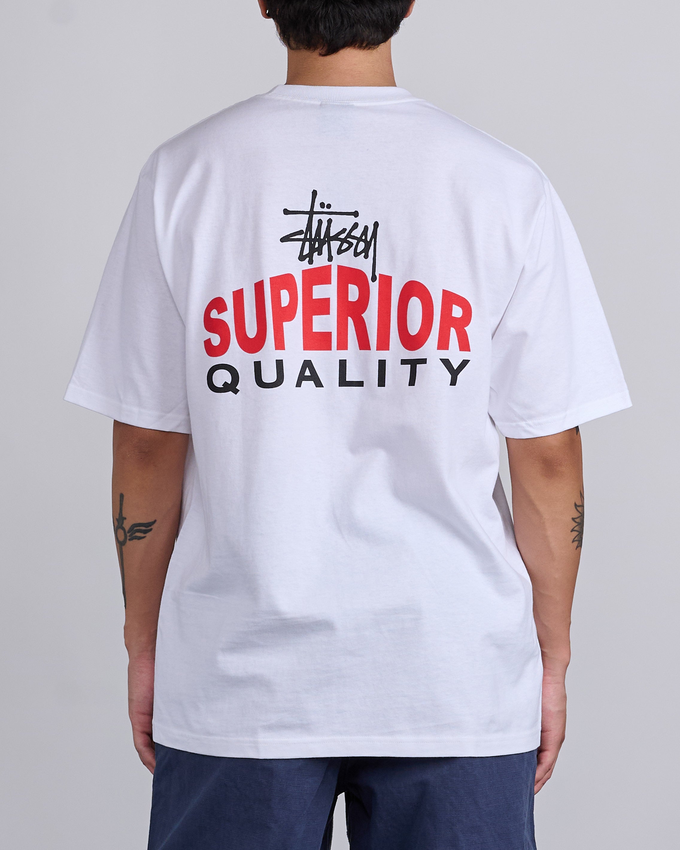 Stussy Superior Quality T-Shirt White – LESS 17