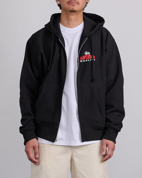Stussy Superior Quality Zip Hoodie Black – LESS 17