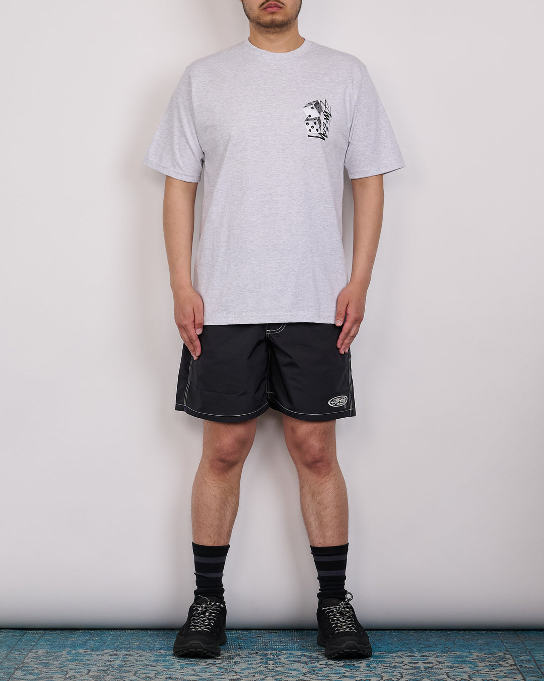 Stussy Tall Dice T-Shirt Ash Heather
