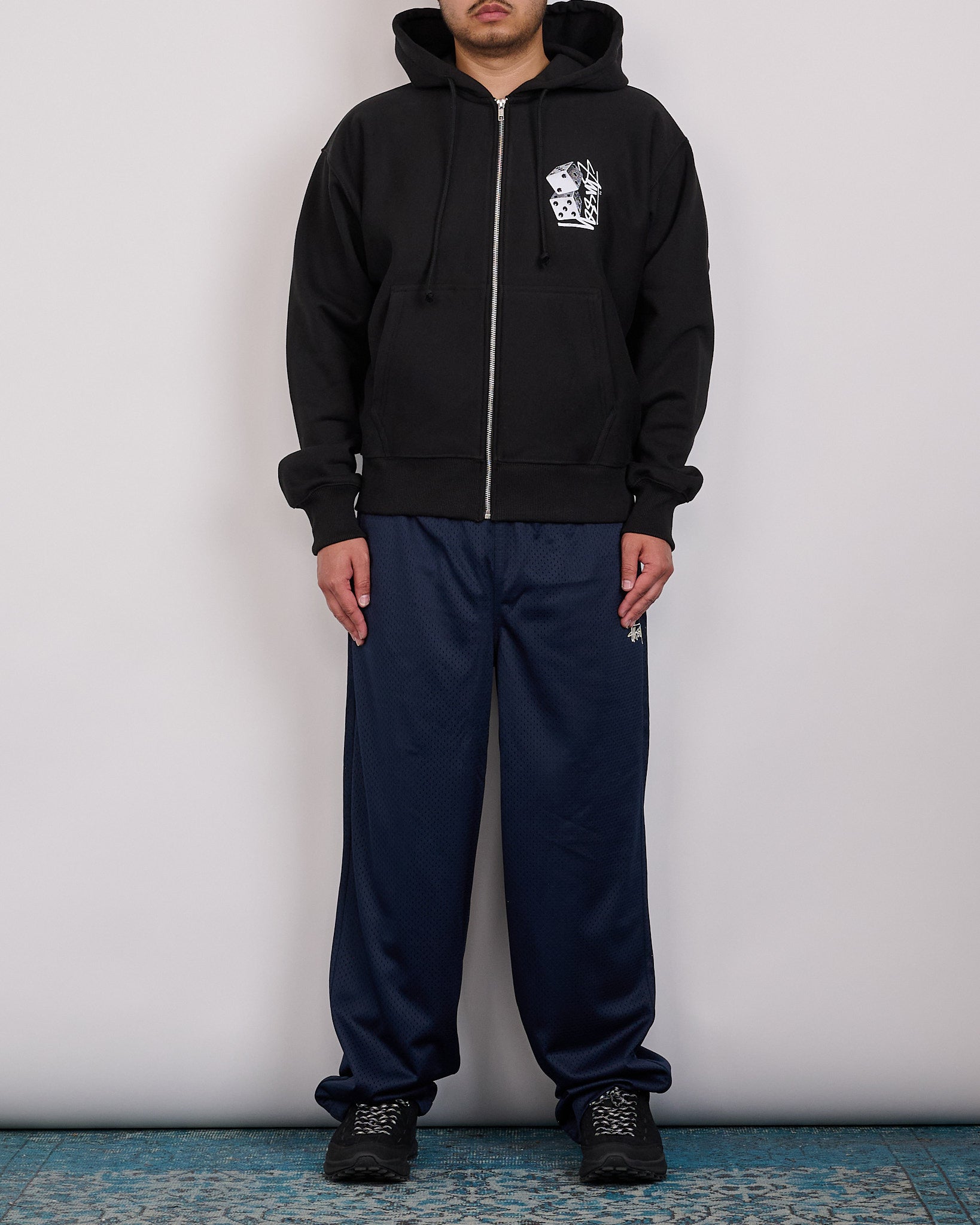 Stussy Tall Dice Zip Hoodie Black – LESS 17
