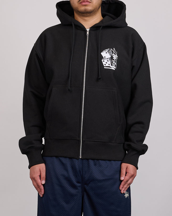 Stussy Tall Dice Zip Hoodie Black