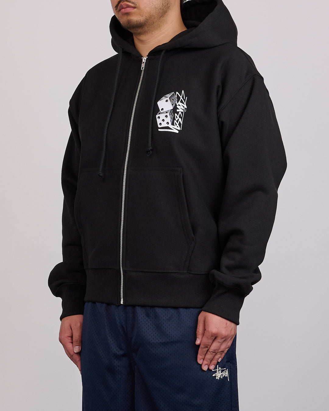 Stussy Tall Dice Zip Hoodie Black