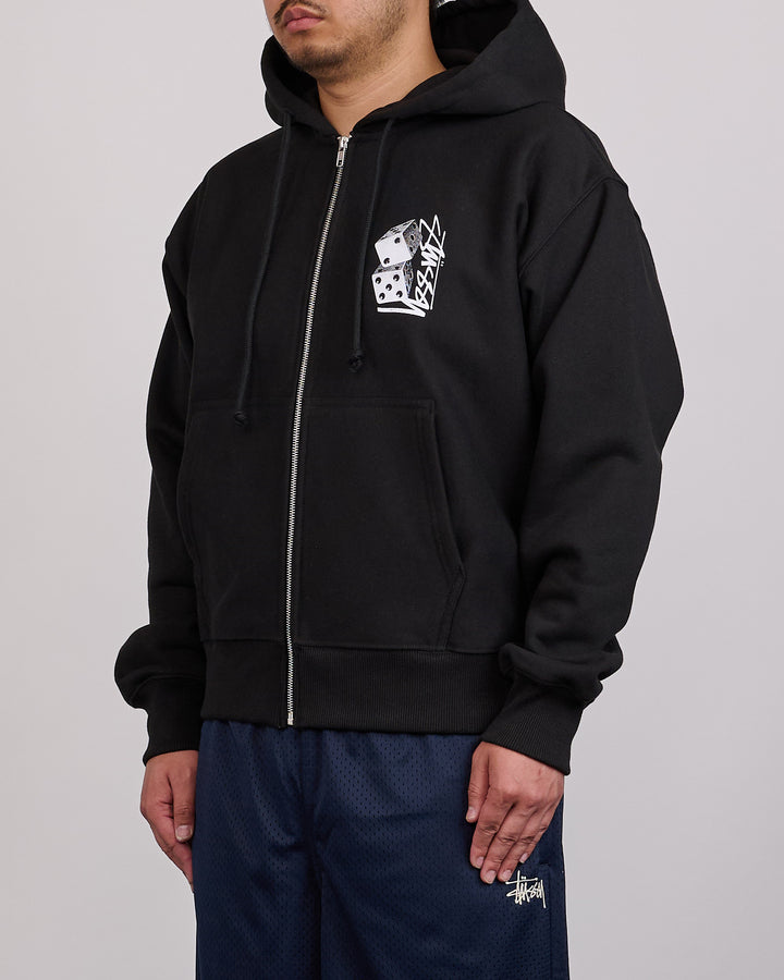 Stussy Tall Dice Zip Hoodie Black