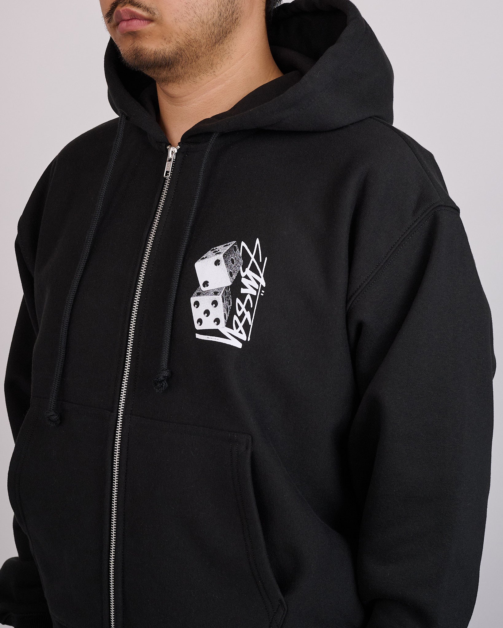 Stussy Tall Dice Zip Hoodie Black – LESS 17