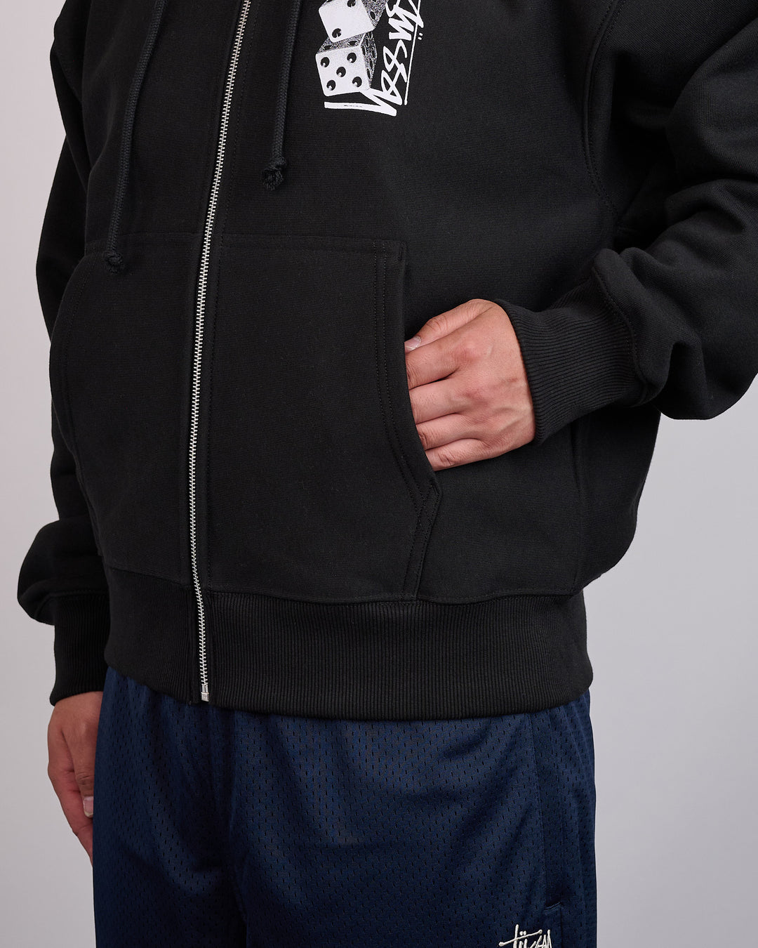 Stussy Tall Dice Zip Hoodie Black