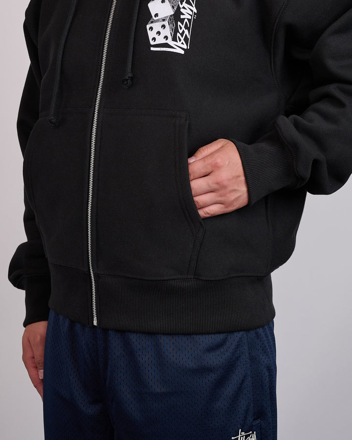Stussy Tall Dice Zip Hoodie Black