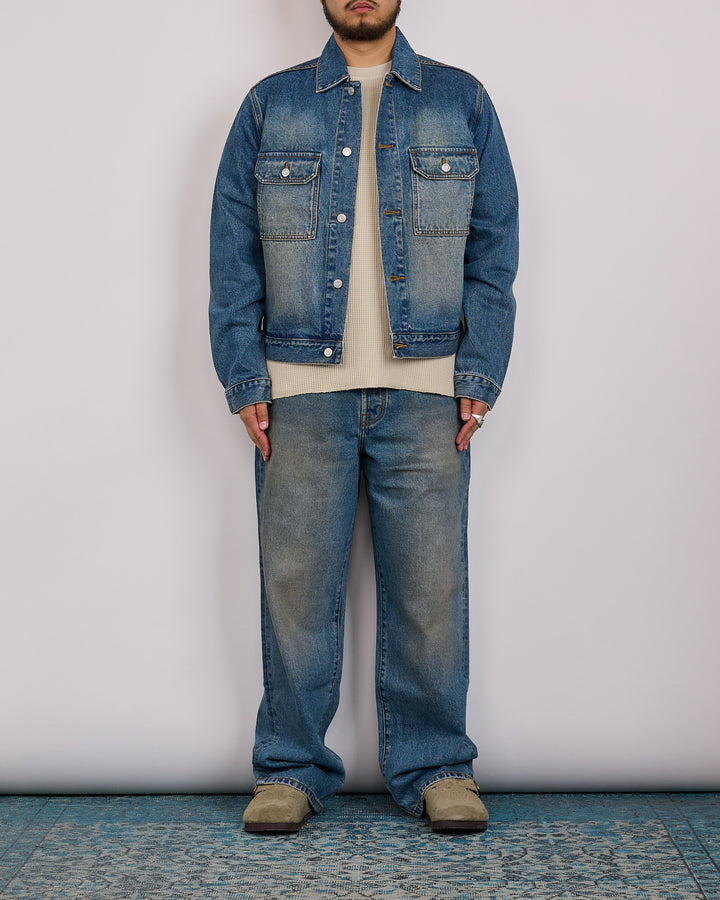 Stussy Trucker Denim Jacket Dark Wash Indigo
