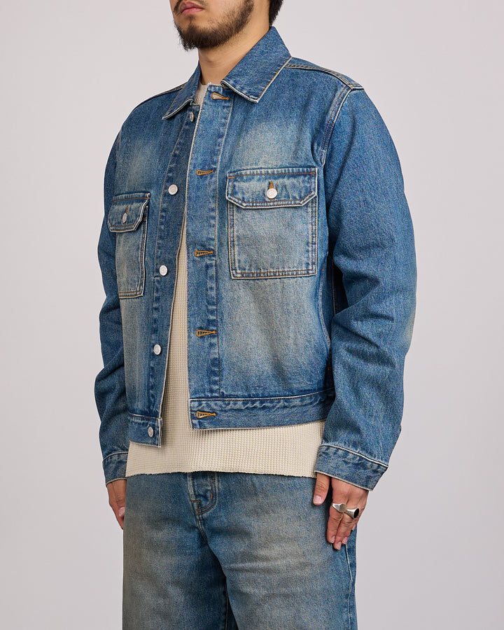 Stussy Trucker Denim Jacket Dark Wash Indigo