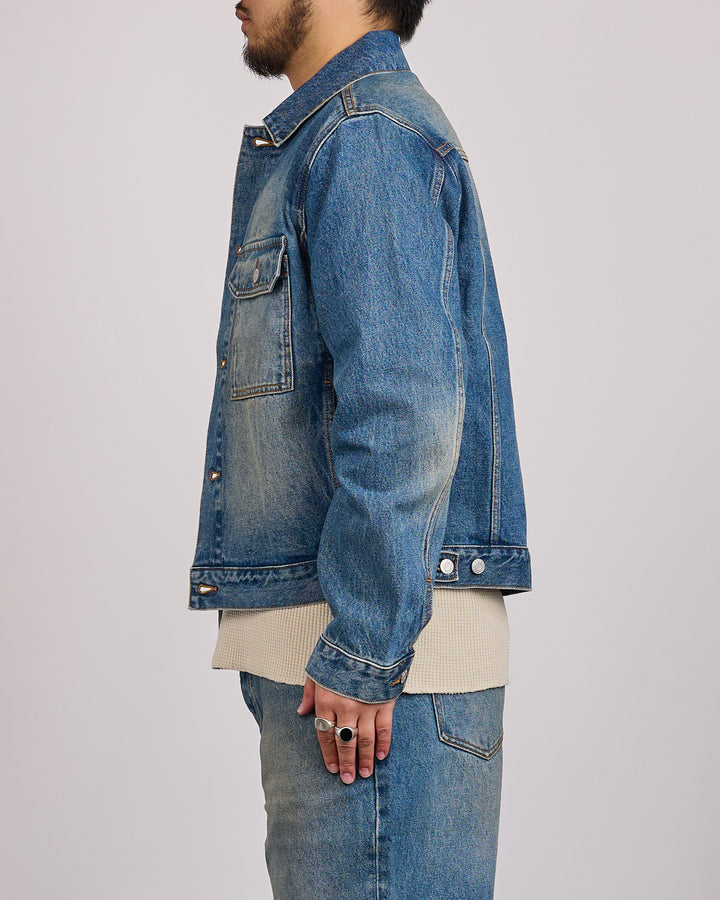 Stussy Trucker Denim Jacket Dark Wash Indigo