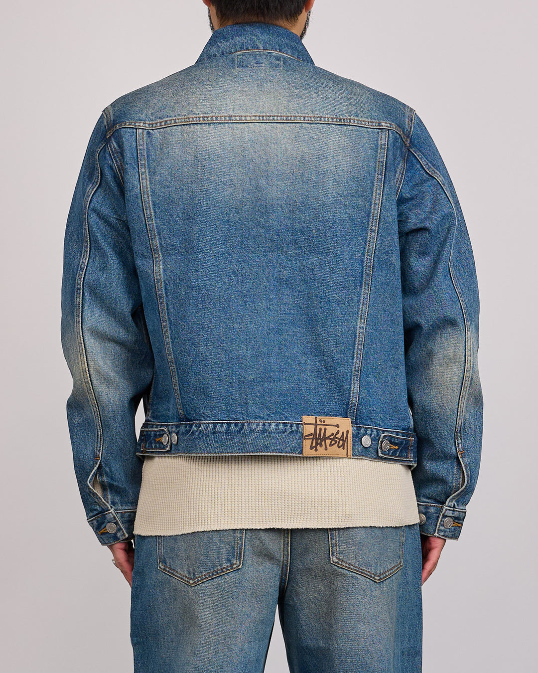 Stussy Trucker Denim Jacket Dark Wash Indigo