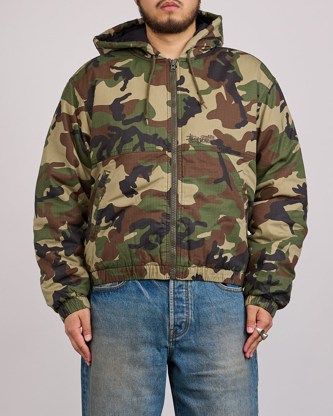 Stussy Work Jacket Ripstop Woodland Camo