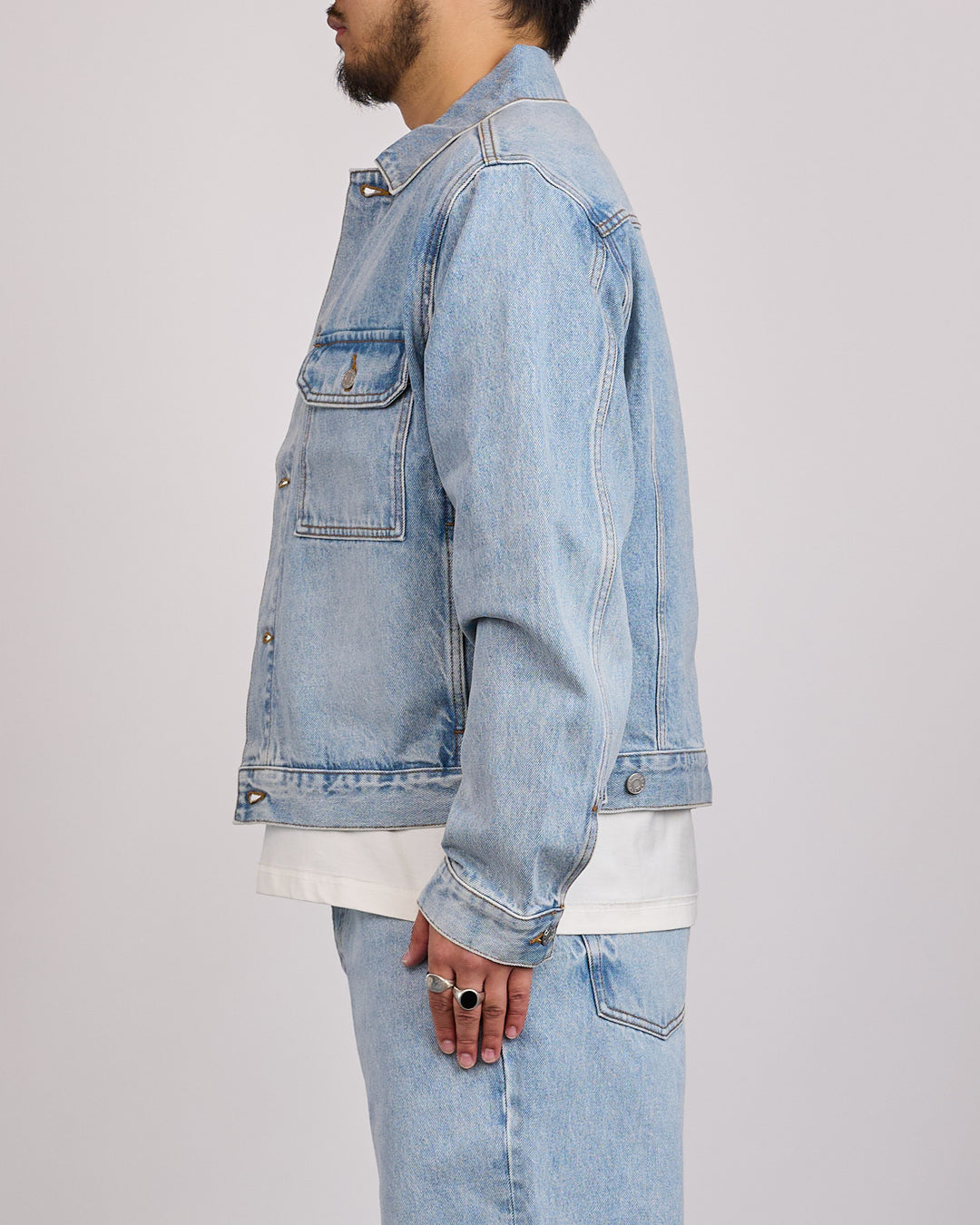 Stussy Trucker Denim Jacket Light Wash Indigo