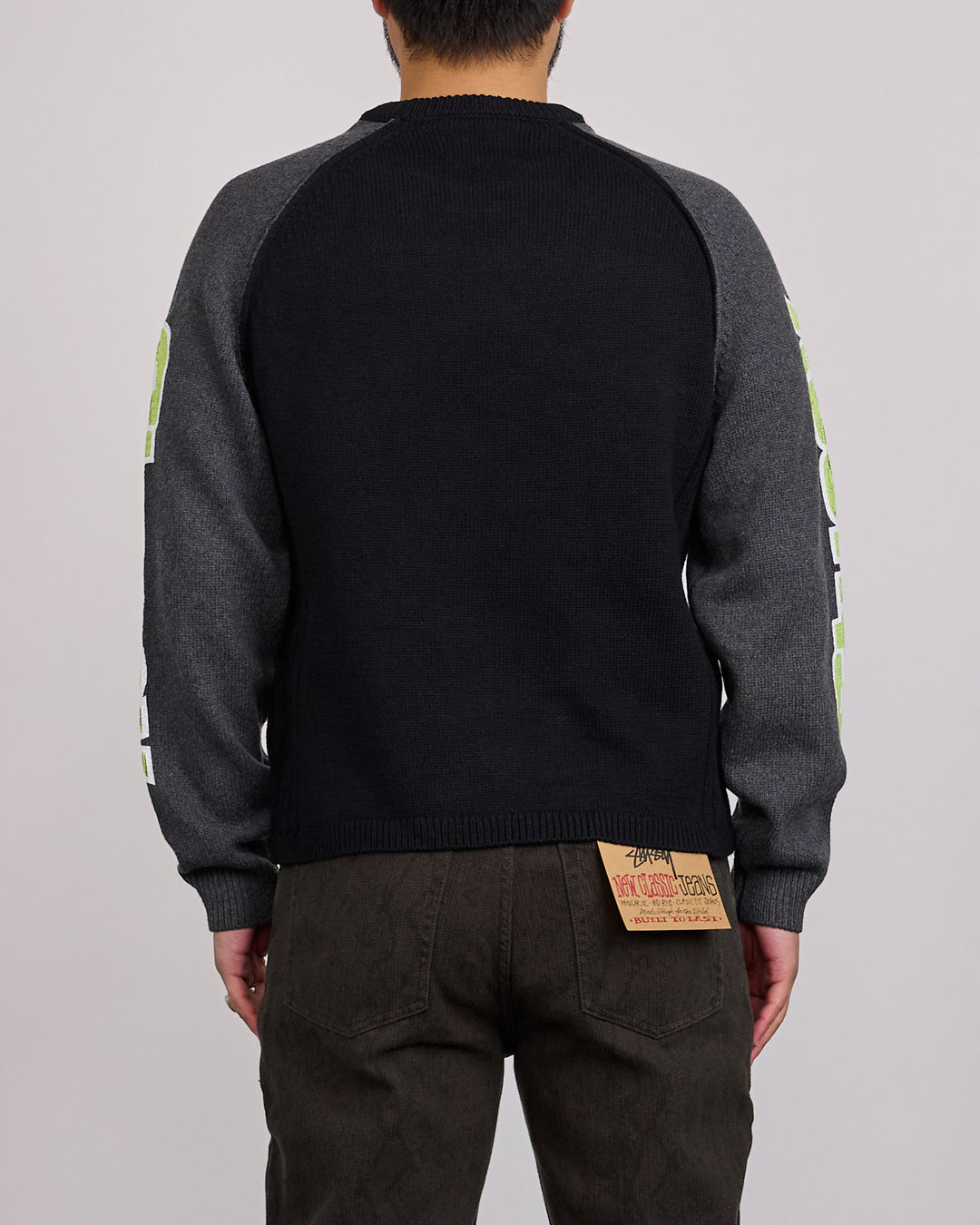 Stussy Two Tone Raglan Sweater Black