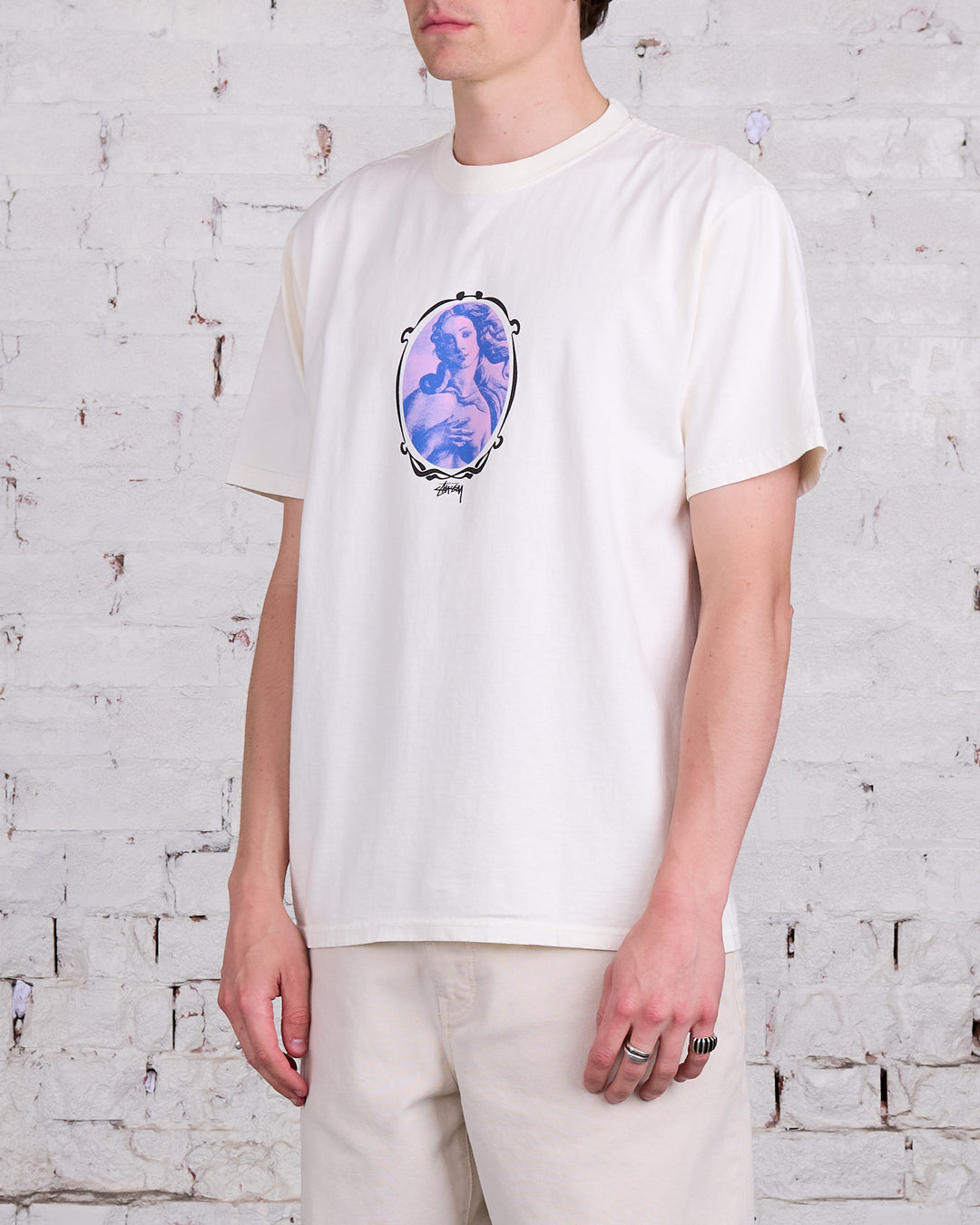 Stussy Venus Oval Pigment Dyed T-Shirt Natural