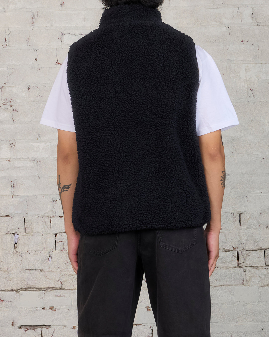 Stussy Sherpa Reversible Vest Black