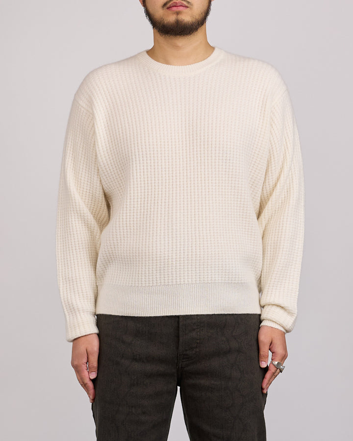 Stussy Waffle Cashmere Sweater Ivory