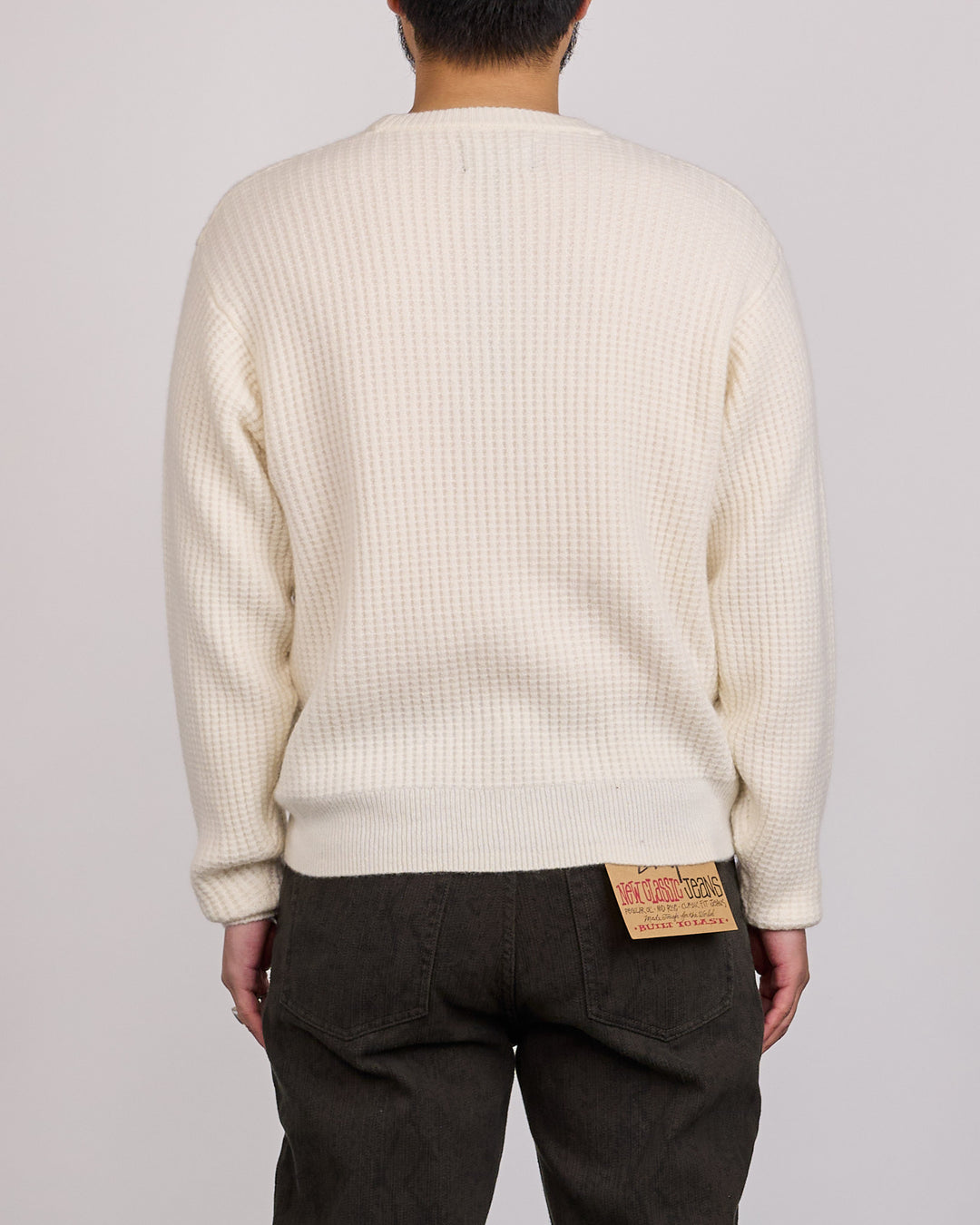 Stussy Waffle Cashmere Sweater Ivory