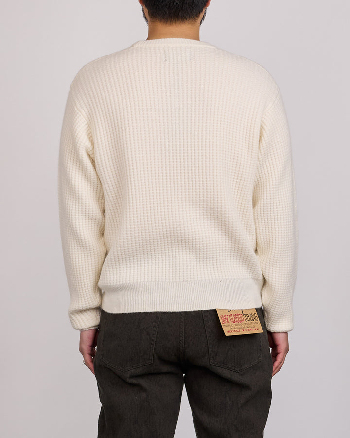 Stussy Waffle Cashmere Sweater Ivory