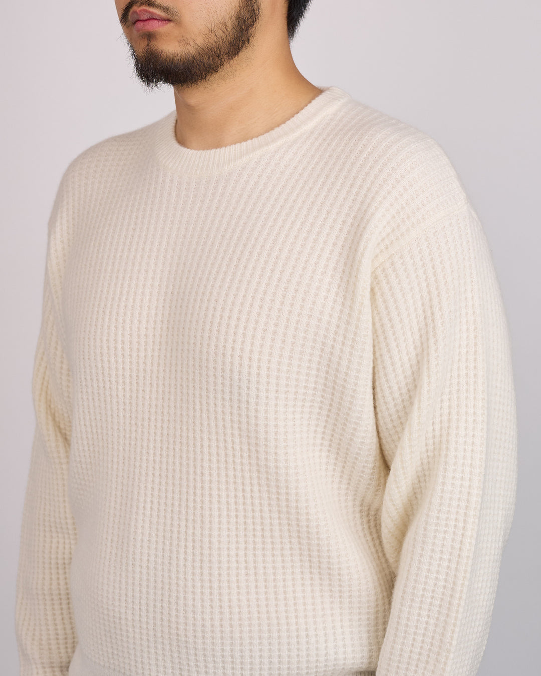 Stussy Waffle Cashmere Sweater Ivory