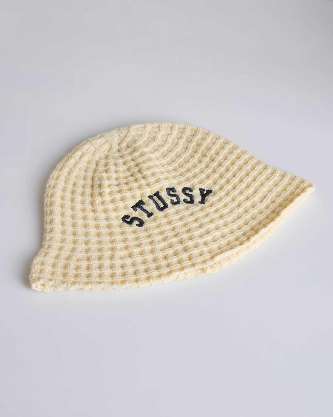 Stussy Waffle Knit Bucket Hat Bone