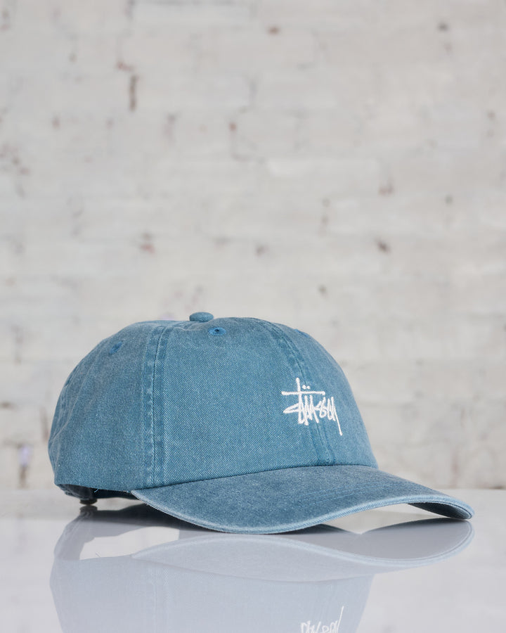 Stussy Washed Basic Low Pro Cap Lagoon