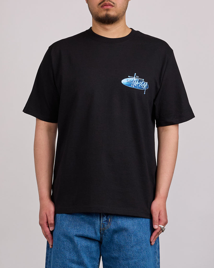 希少　OLD STUSSY 　波デザインTシャツ Stussy Wave Oval T-Shirt Black – LESS 17