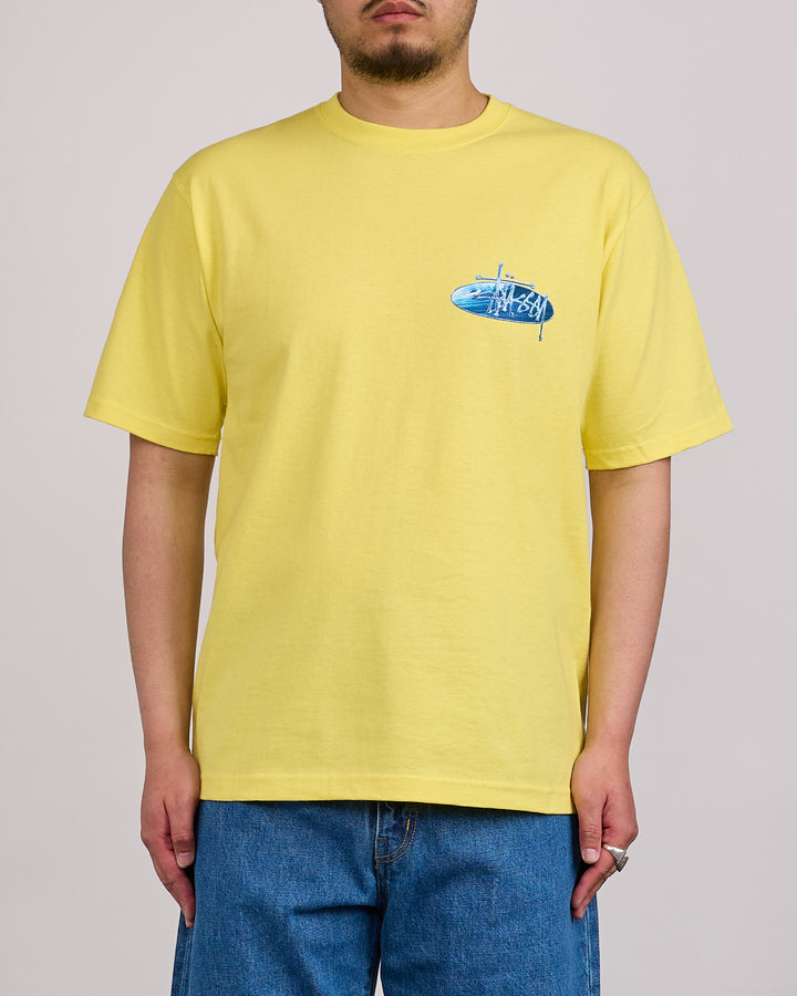 Stussy Wave Oval T-Shirt Lemon