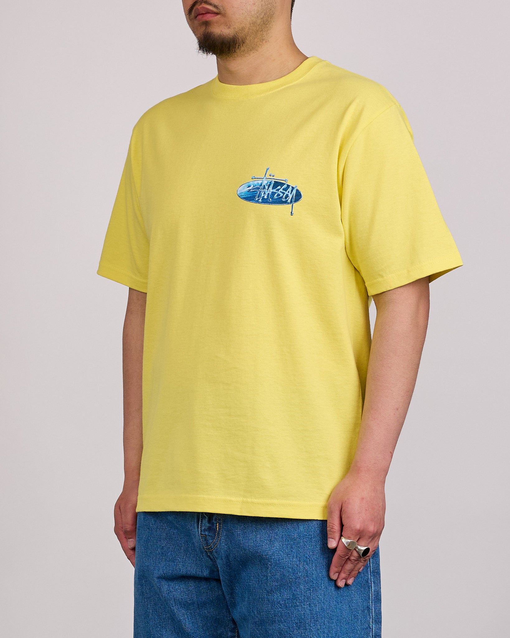 Stussy Wave Oval T-Shirt Lemon – LESS 17