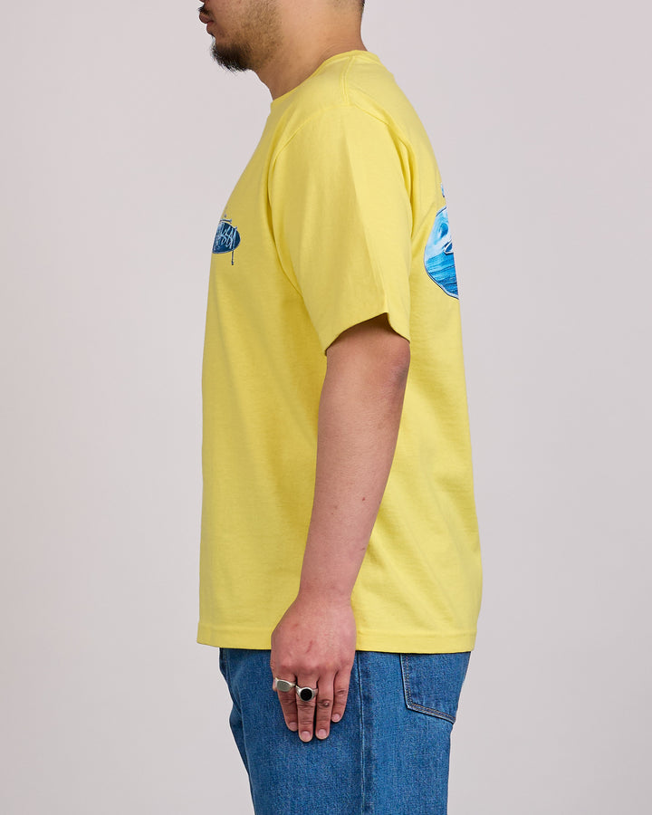 Stussy Wave Oval T-Shirt Lemon