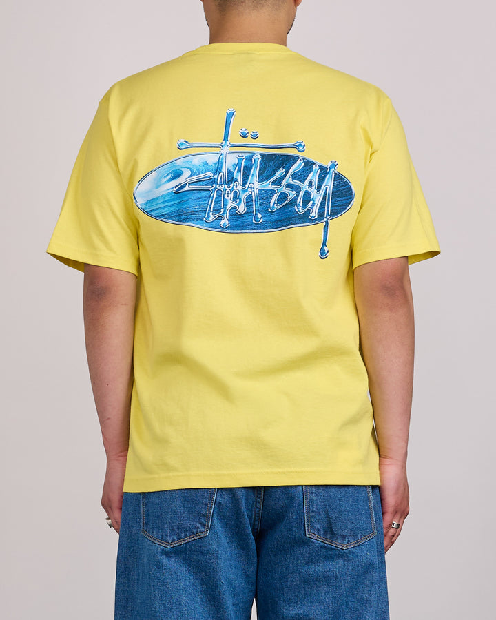 Stussy Wave Oval T-Shirt Lemon