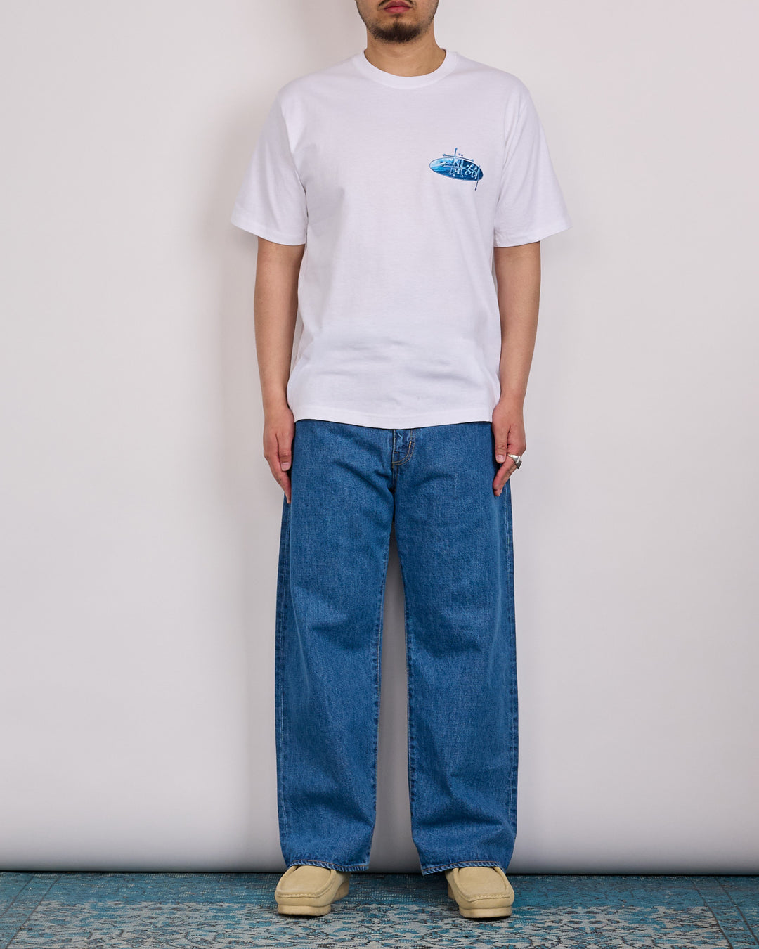 Stussy Wave Oval T-Shirt White