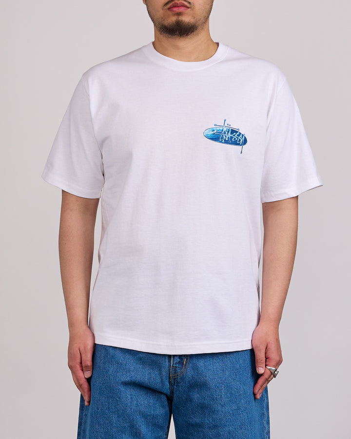 Stussy Wave Oval T-Shirt White