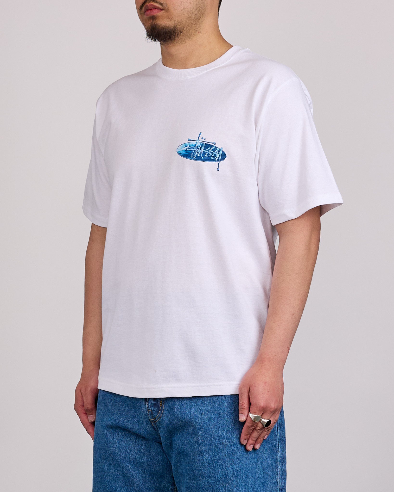Stussy Wave Oval T-Shirt White – LESS 17