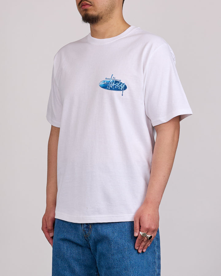 Stussy Wave Oval T-Shirt White