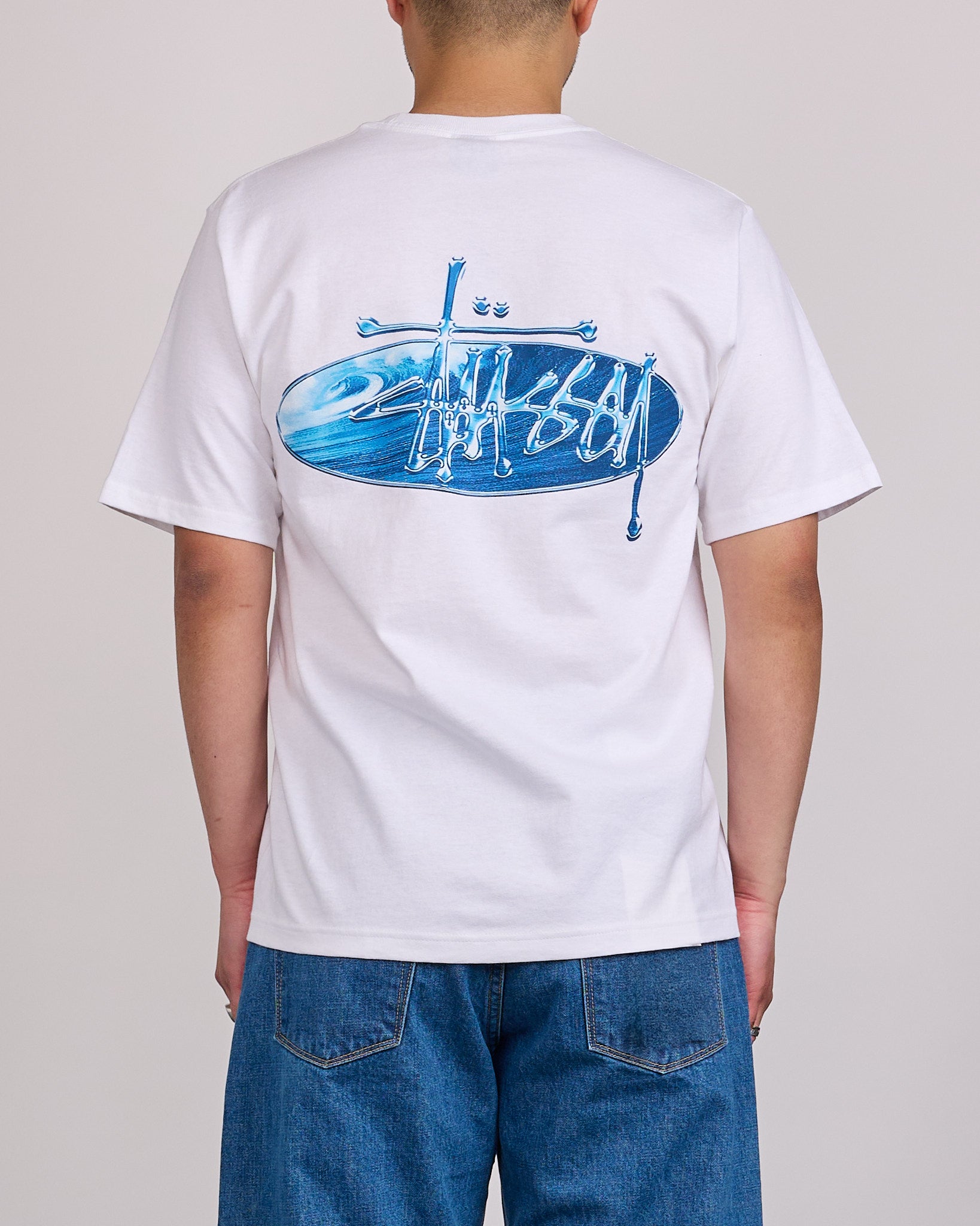 Stussy Wave Oval T-Shirt White – LESS 17