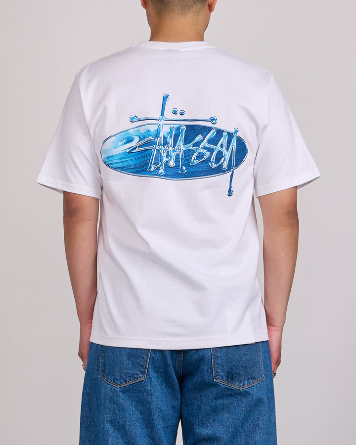Stussy Wave Oval T-Shirt White
