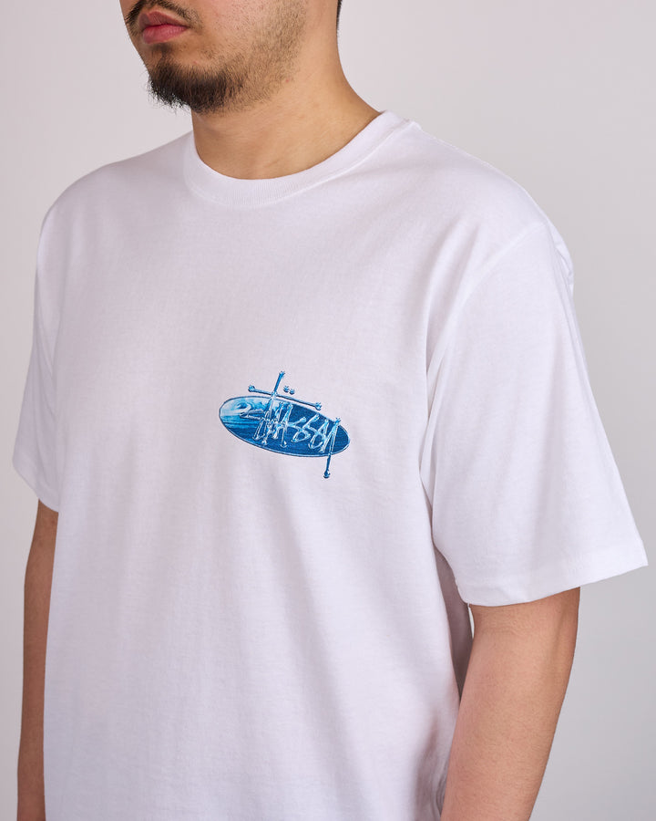 Stussy Wave Oval T-Shirt White