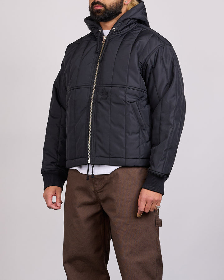 Stussy Work Jacket Quilted Nylon Black