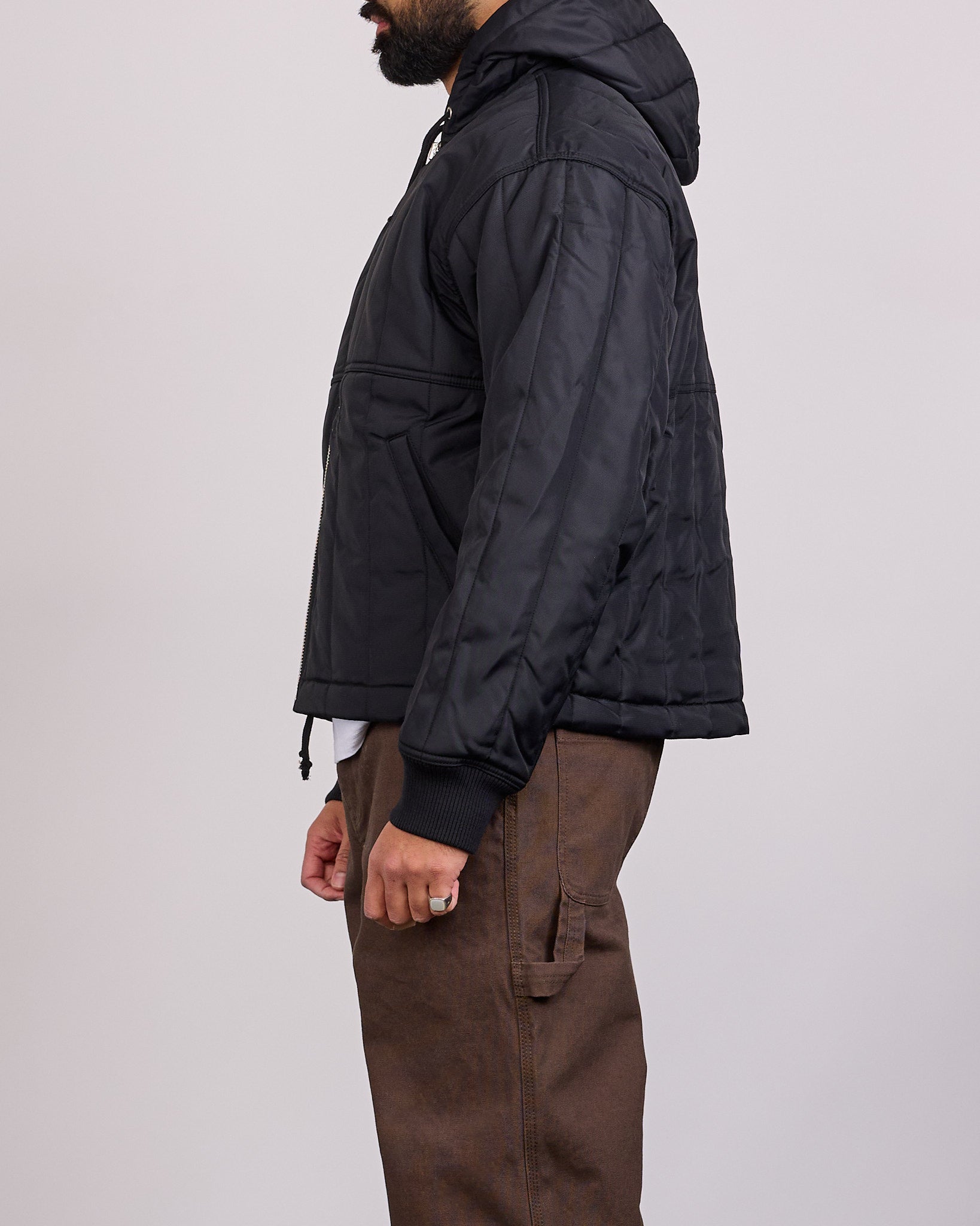 Stussy Work Jacket Quilted Nylon Black – LESS 17