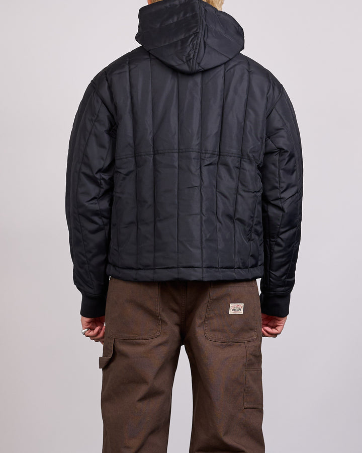 Stussy Work Jacket Quilted Nylon Black