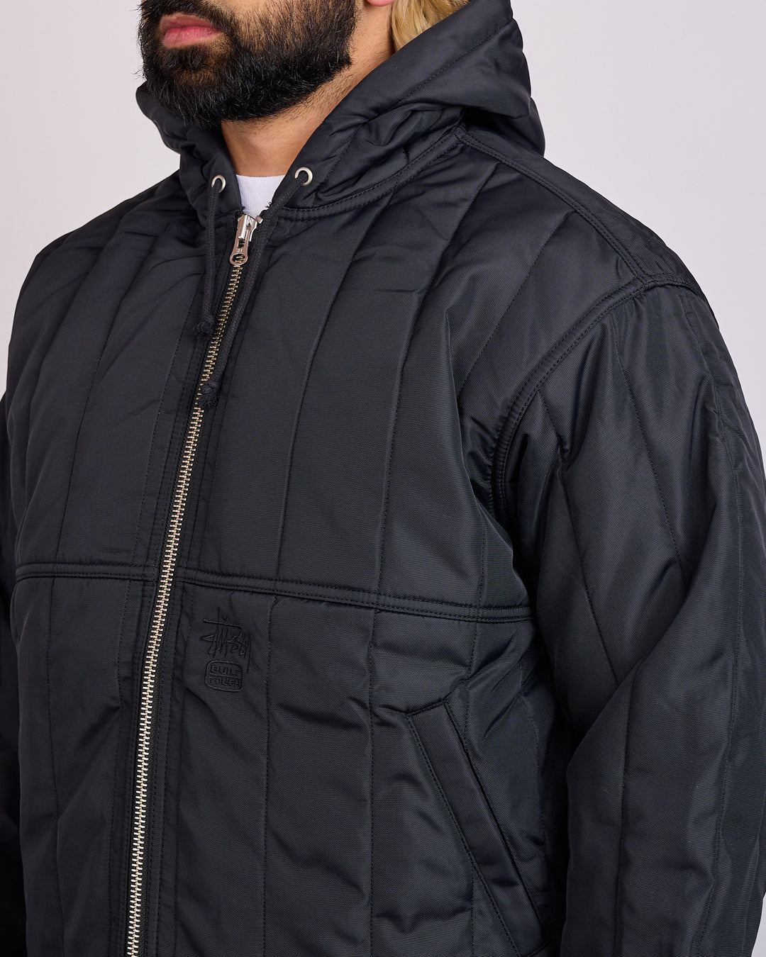 Stussy Work Jacket Quilted Nylon Black