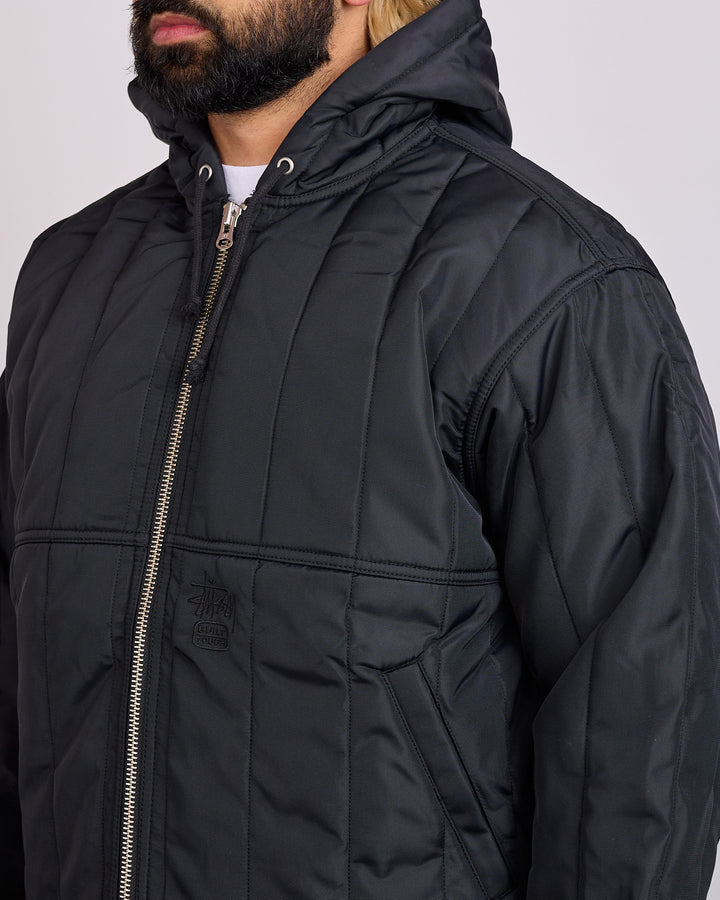 Stussy Work Jacket Quilted Nylon Black