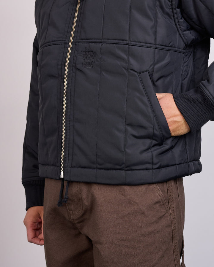Stussy Work Jacket Quilted Nylon Black