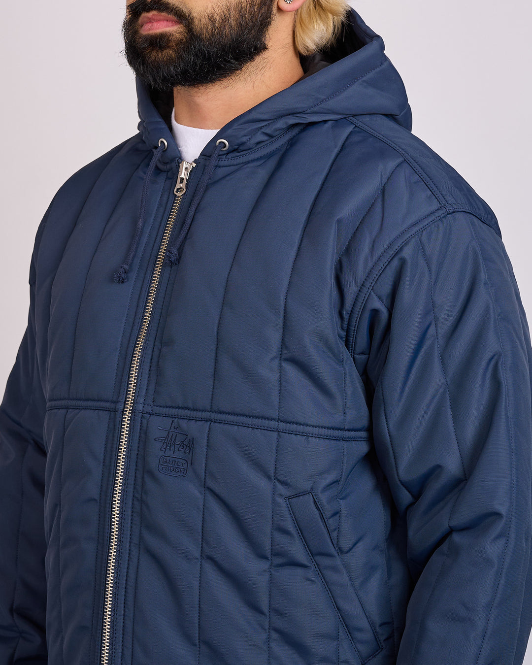 Stussy Work Jacket Quilted Nylon Navy